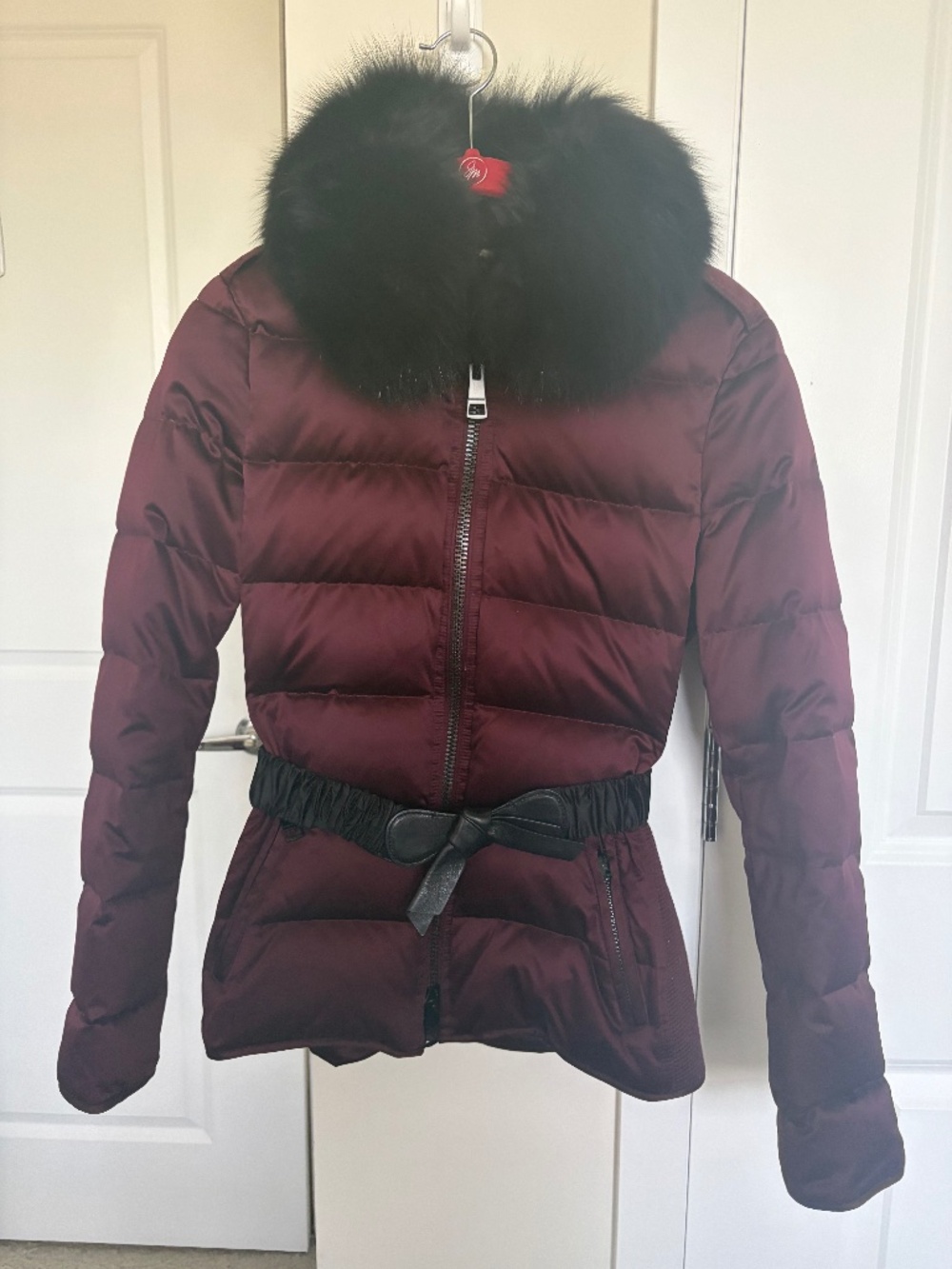 Burberry winter coat with real fur trim